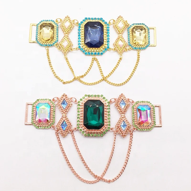 New Arrival Style Swimwear Set Rhinestone Connector Accessories Crystal Rhinestone Connector For Bikini Decoration