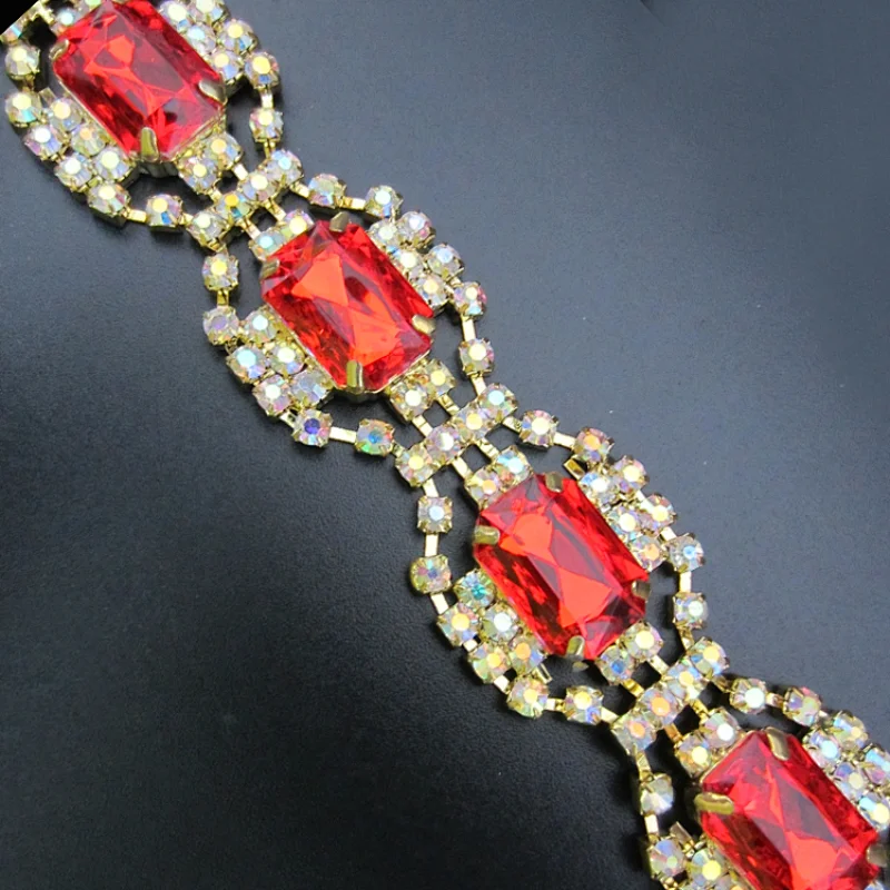 charming rhinestone trim for wedding dress rhinestone cup chain trimming