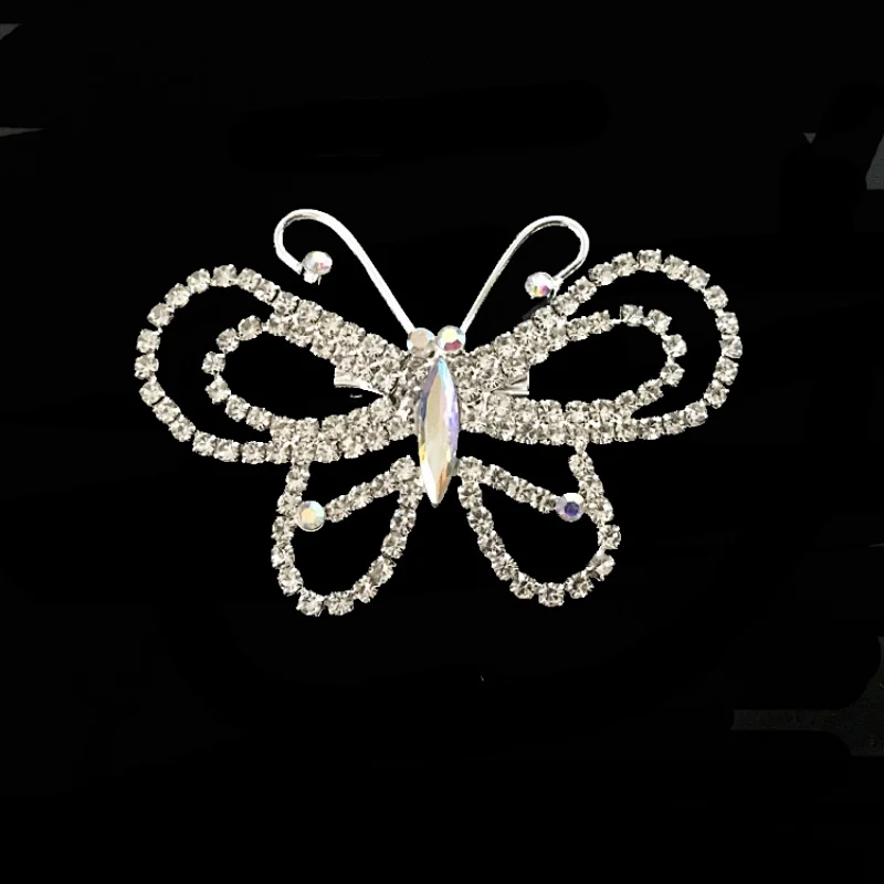 fashion jewelry metal alloyed butterfly style rhinestone crystal brooch