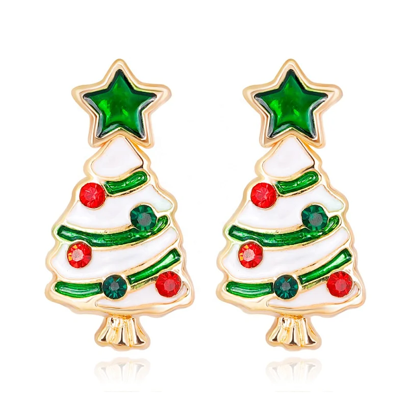 NEW Woman Novelty party Christmas xmas Tree Earrings