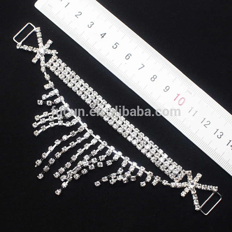 2017 Jewelry Glass Rhinestone Bikini Buckle Bikini Connector For Swimsuit Decorations