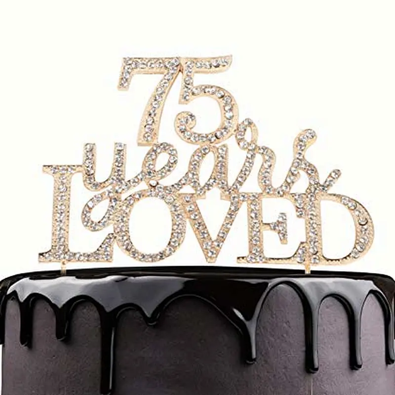 Wholesale Monogram  Rhinestone Birthday Cake Topper for Birthday Party Decorations