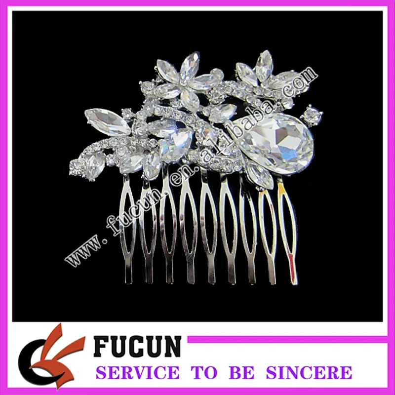 Fashion Silver Rhinestone Crystal Clip Headband