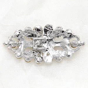 Wedding rhinestone crystal buckle closure clasp alloy crystal garment dress buckles
