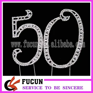 Silver Rhinestone 16th Decoration Sweet Sixteen 16 Birthday Number Cake Topper