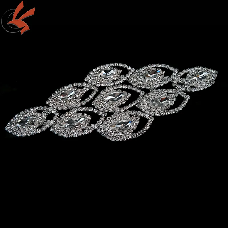 wholesale sew on crystal embellishments rhinestone applique