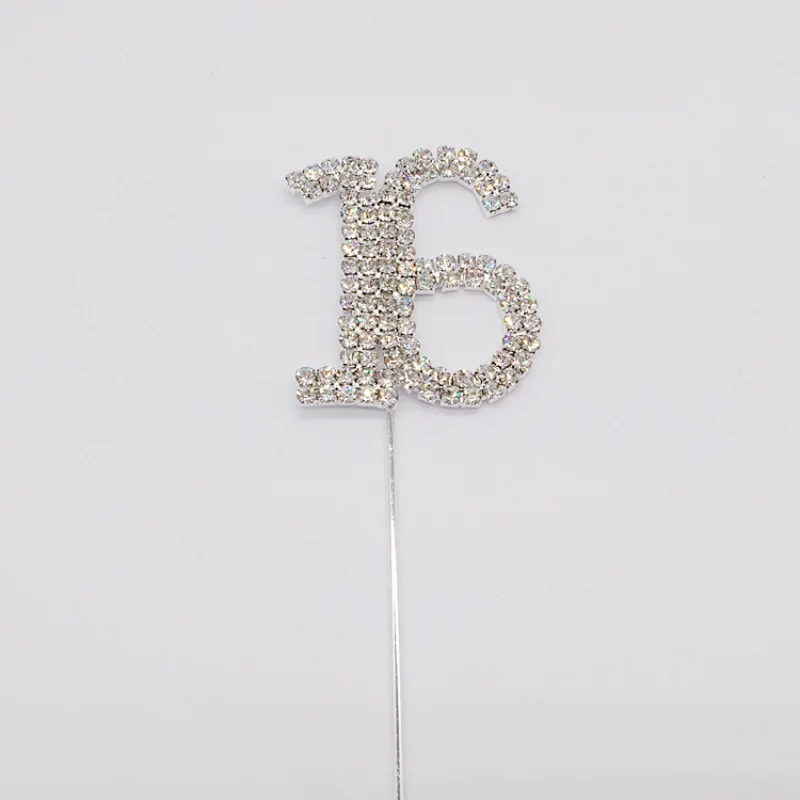 Cheap Price Sugar Cake Cupcake Small Rhinestone Cake Toppers