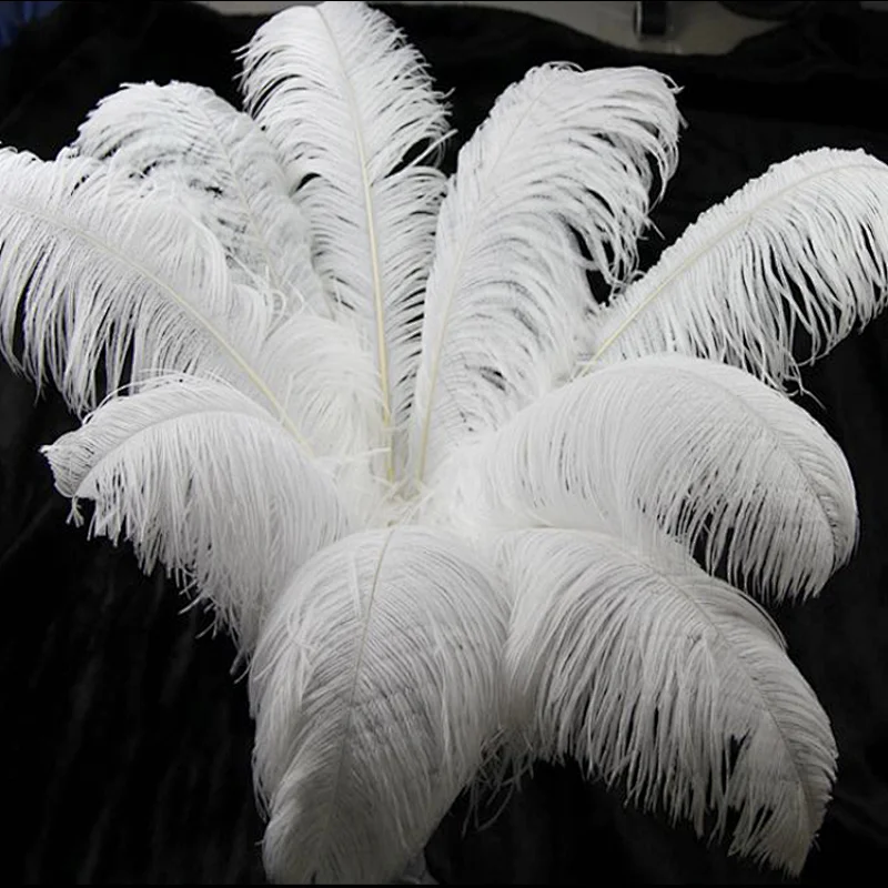 Best sale cheap white ostrich feathers plume wedding table decorative large white ostrich feather