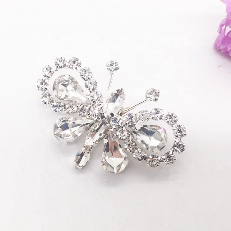custom elegant butterfly saree pins insect design rhinestone brooch pin