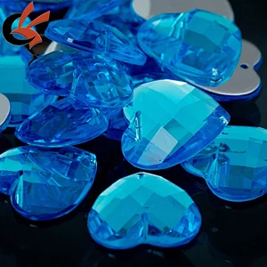 heart shape Acrylic Crystal Rhinestone Flatback Beads