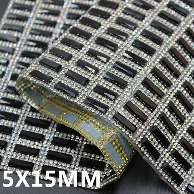 hot selling hot melt adhesive black rhinestone sheet crystal mesh sheet for shoe ornament