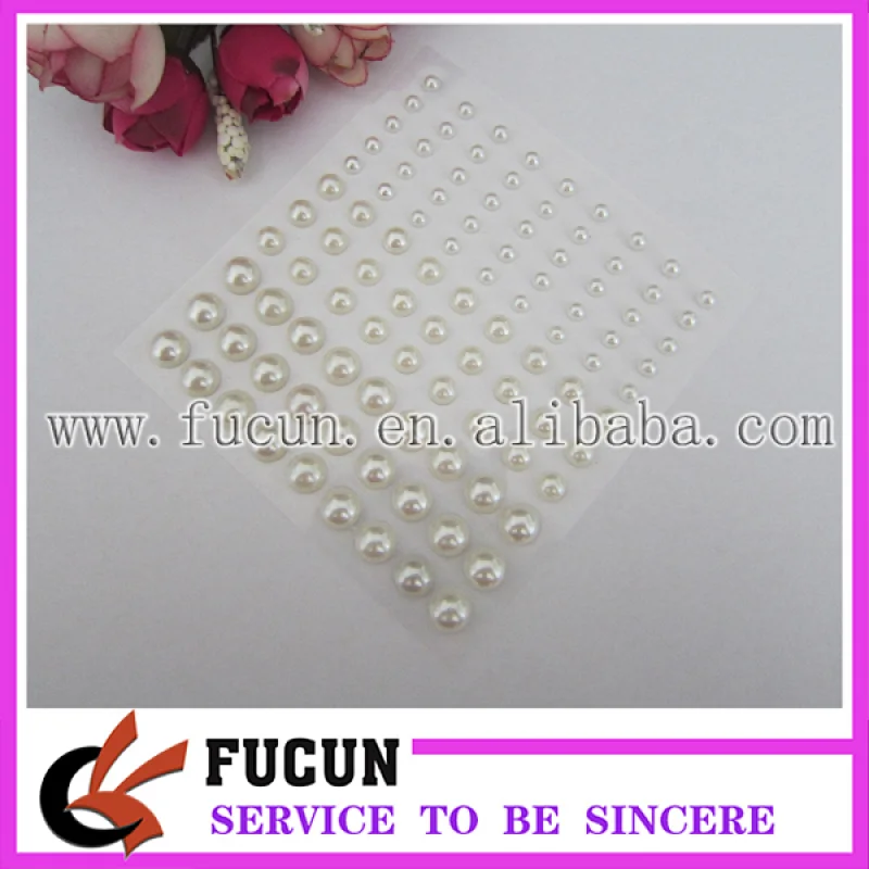 Fashion Strips Ivory Pearl Self Adhesive Rhinestone Clusters Stickers