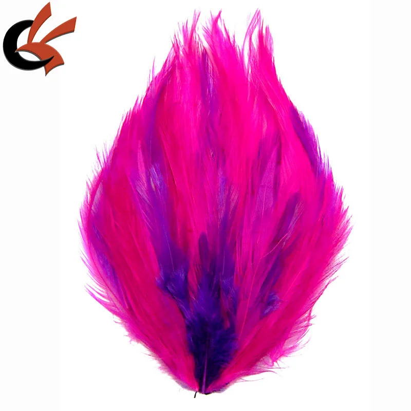 SHOCKING PINK PURPLE NEW HACKLE FEATHER PAD