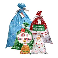 Beautiful New designs Christmas drawstring gift bags christmas candy bag for kid