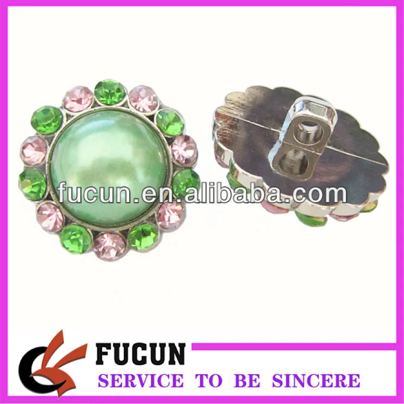 plastic rhinestone button