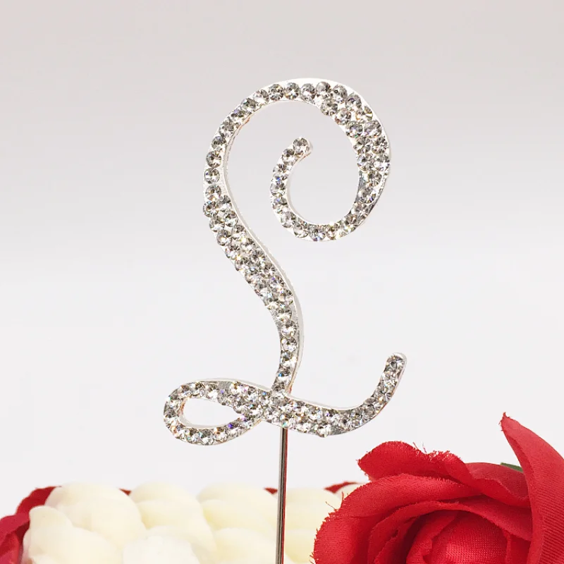 Crystal Personalized Monogram Wedding Alphabet Birthday Cake Topper wholesale