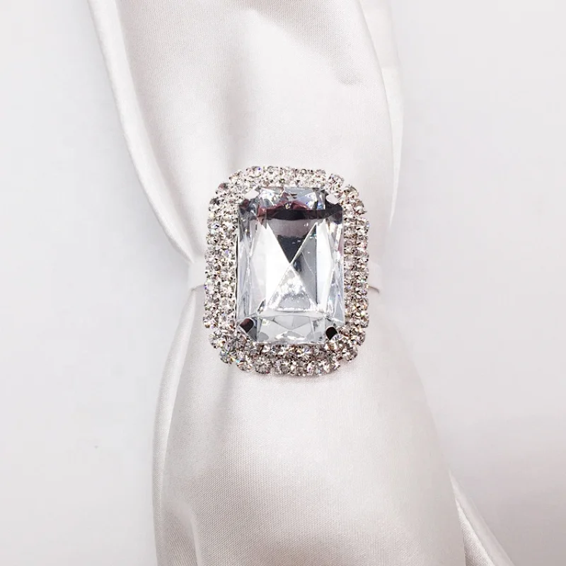 Wedding Use Durable modern decorative cheap transparent clear napkin ring