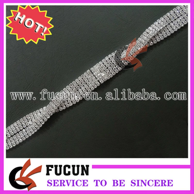 bulk wholesale hot sale crystal diamond bikini connector with chain back