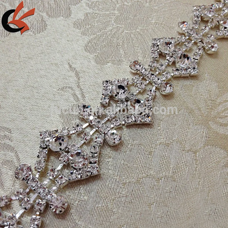 wholesale Bridal Sash crystal rhinestone trimming for dress