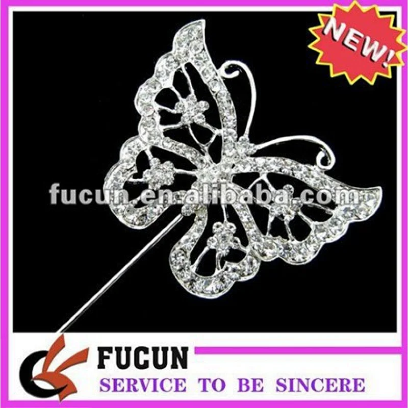 Latest crystal fashion rhinestone cake toppers for party decoration