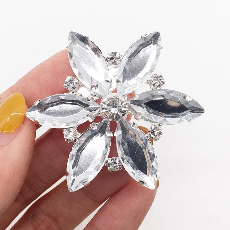 Hand Made China Fashion Acrylic Stone Clear Brooch Pin