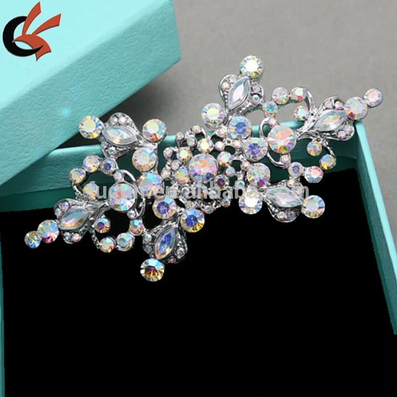 AB clear Rhinestone clasp for wedding invitation silk box decoration