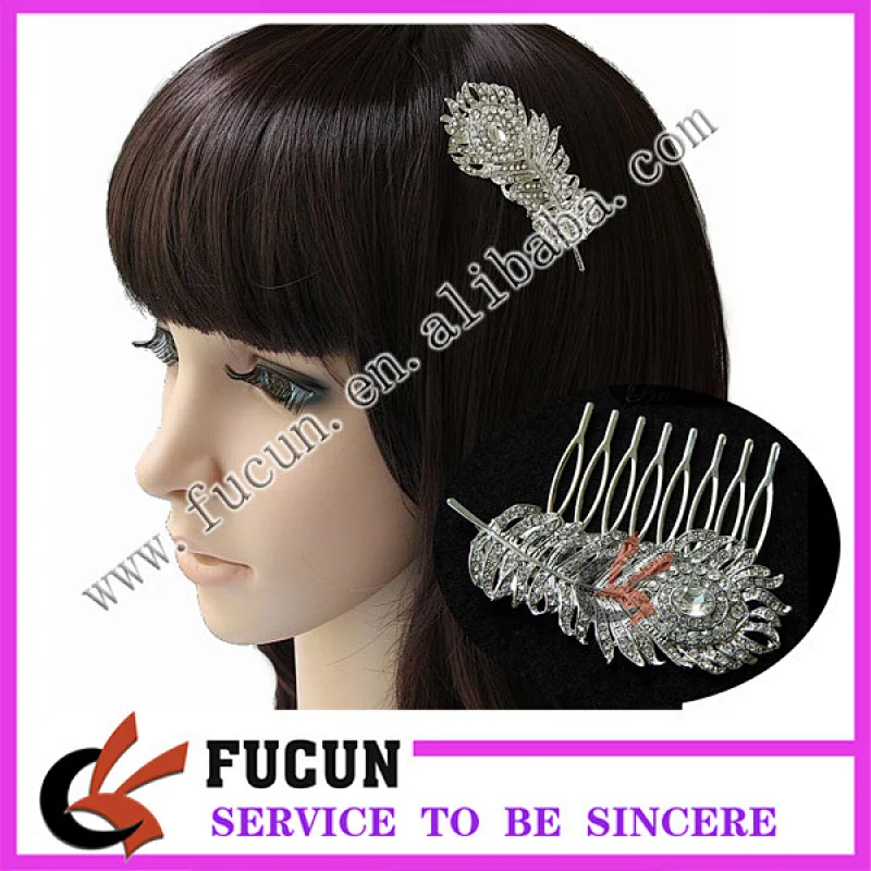 Crystal Rhinestone Flower Wedding Party Bridal Hair Comb Hairpin Clip