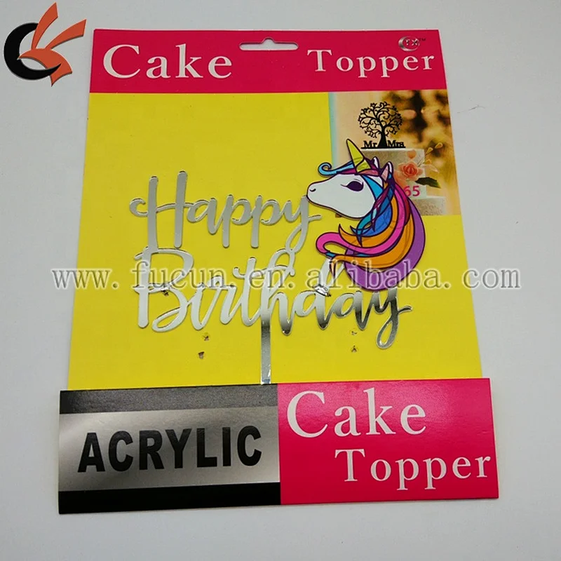 Kid Birthday Party Decoration Unicorn Acrylic cake topper