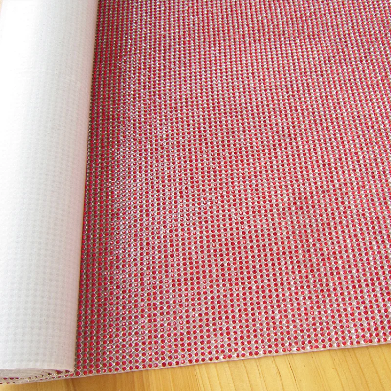 Decorative crystal rhinestone hotfix diamond aluminium mesh trimming sheet wholesale