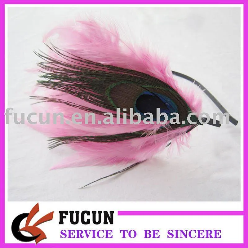 wholesale pink feather headband/hair accessories for party