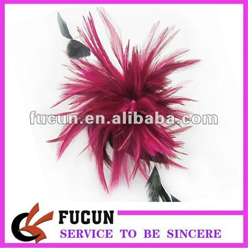 handmade women lady bridal wedding party fascinator hair clip feather accessory