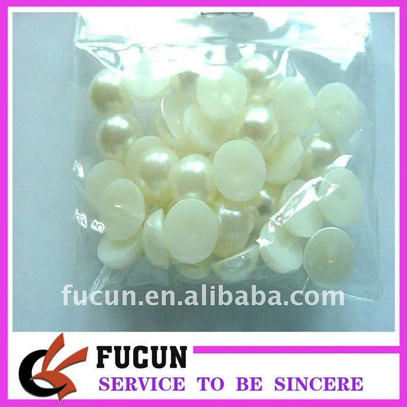 ivory half round plastic pearl in bulk