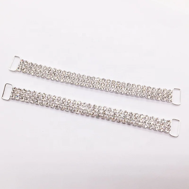 Wholesale ss16 Clear Crystal Bikini Dense Rhinestone Swimwear Connector for Sell