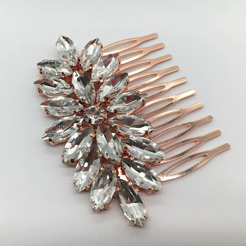 Wedding Jewelry Alloy hot sale bridal crystal hair comb for Bride