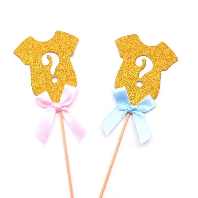 New product hot sale happy birthday baby shower boy and girl paper cake toppers