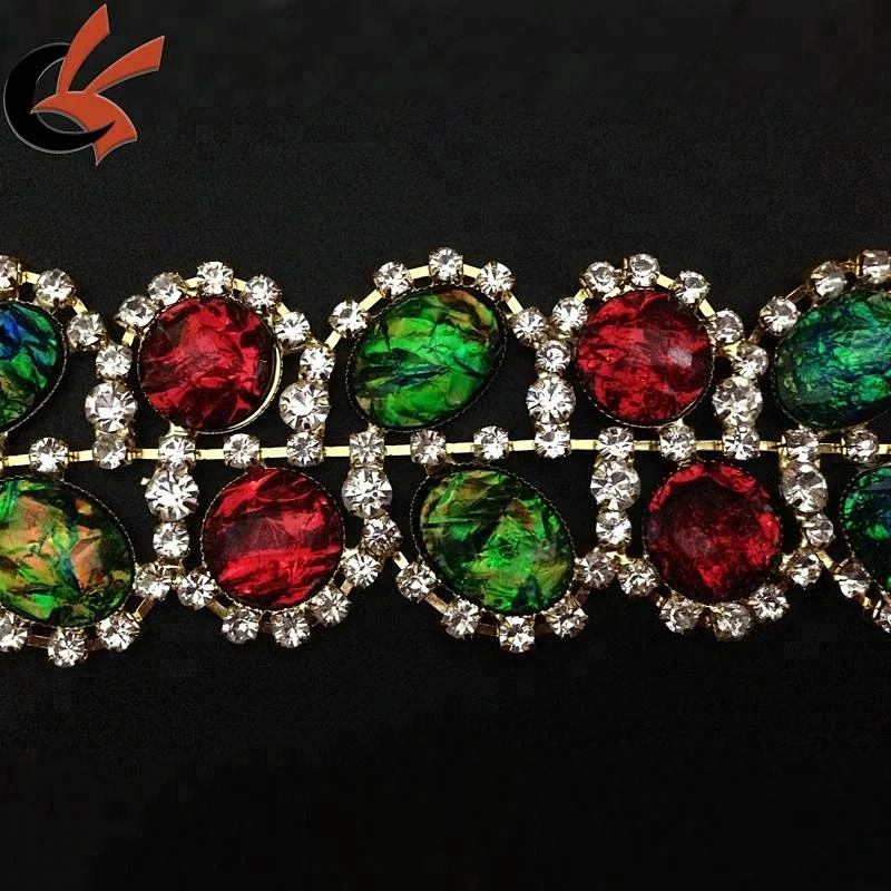 garment decorative rhinestone chain rhinestone trimming rhinestone beaded trims