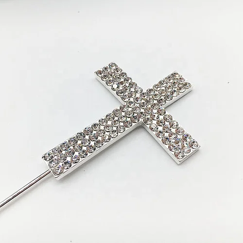 Export business ideas Rhinestone cross Cake Topper for Wedding party Cake Decoration