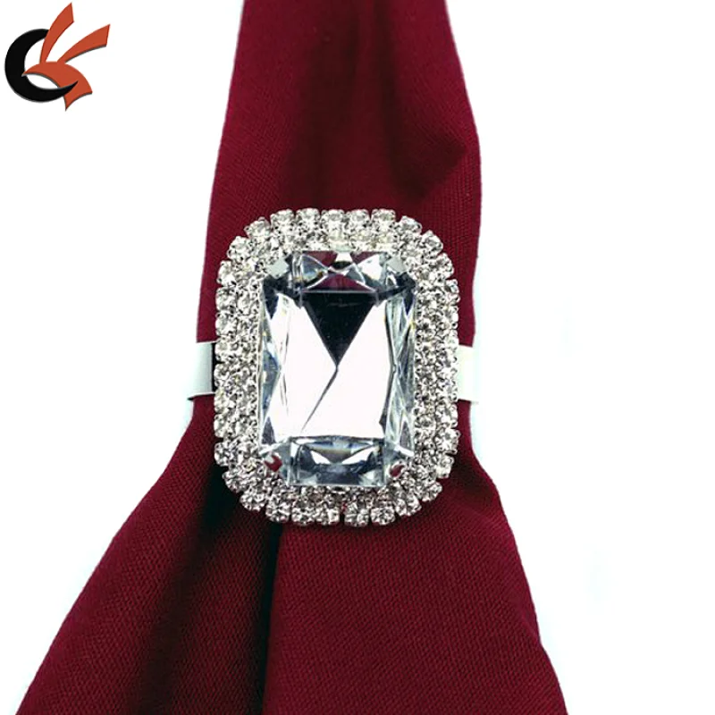 Wedding Table Decor Wedding Napkin Holder Crystal Rhinestone Napkin Ring