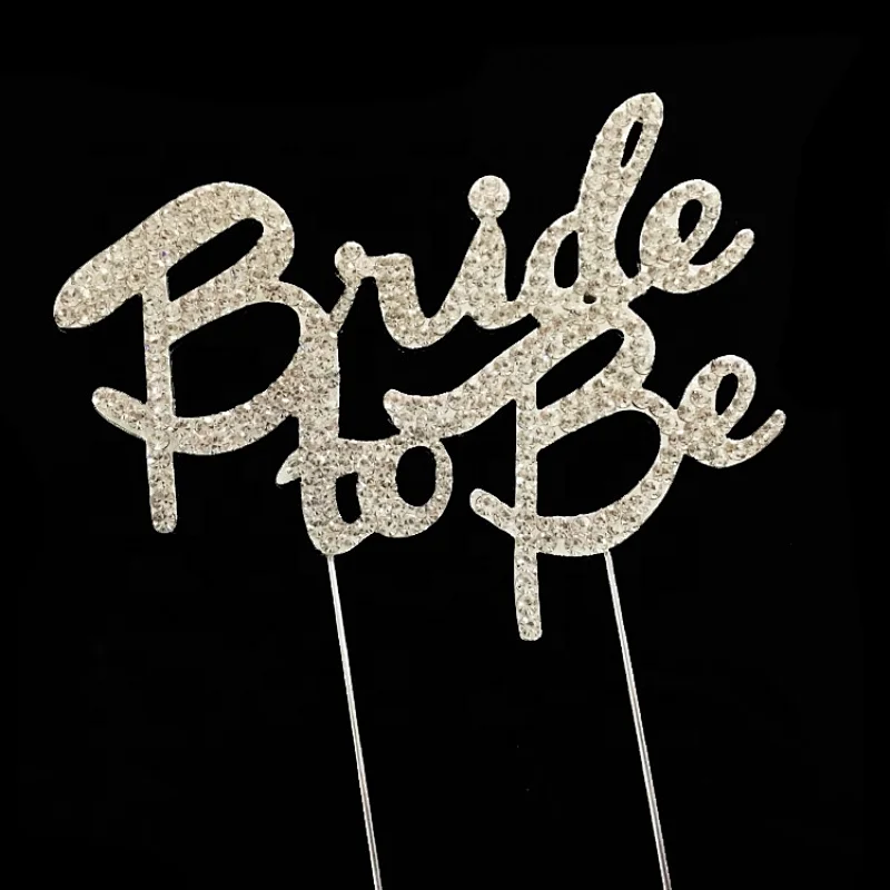 Hot sale wedding decoration bride to be rhinestone cake topper