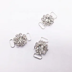 wholesale custom crystal connector accessories diamond flower rhinestone centre bikini connector
