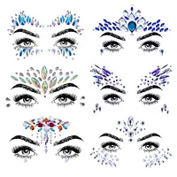 Custom DIY Design Tattoo Craft Body Jewels Stickers Eye Jewels Face Crystal Sticker
