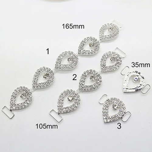 China manufacture fashion crystal diamond bikini connector swimwear accessories wholesale
