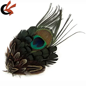 Natural Pheasant with Peacock decorative Feather Pads for headband