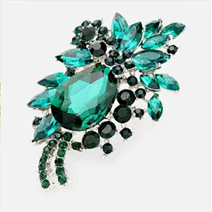 Fashion Jewelry Colourful Crystal Flower brooch Rhinestone Brooch for Women