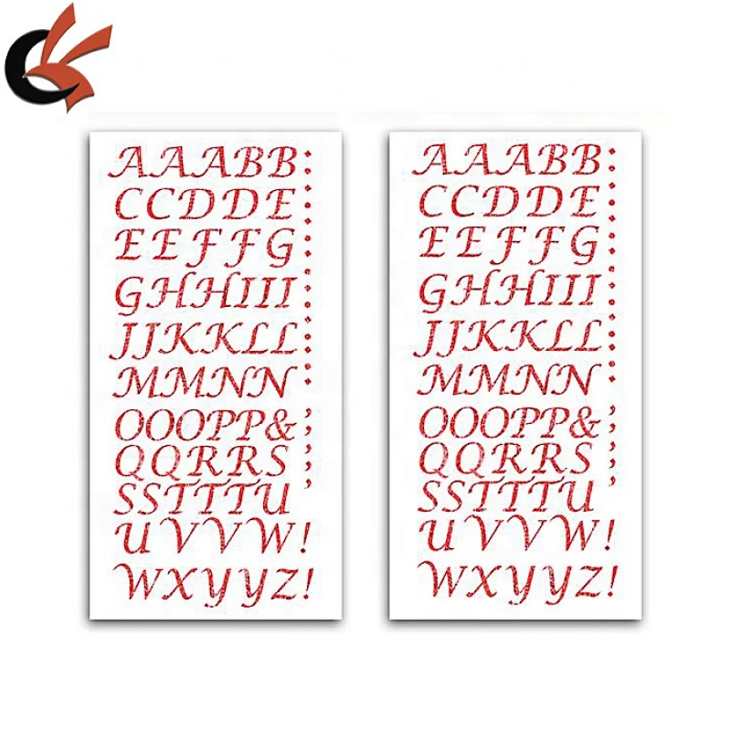 alibaba wholesale DIY glitter acrylic rhinestone alphabet letter Sticker