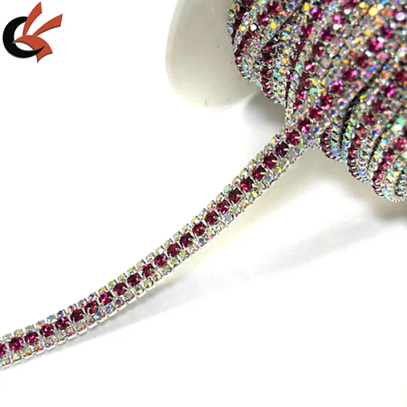 clear rhinestone and blue close Rhinestone Costume Sewing Trims