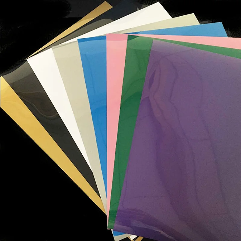 2020 promotion free shipping korean quality 10*12 inches assorted color PU heat transfer vinyl sheet for clothing