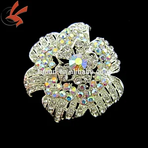 vintage flower rhinestone brooch pin wedding pendants costume jewelry