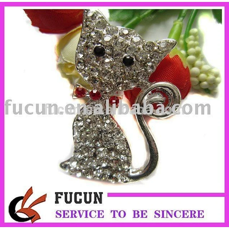 Fashion fancy rhinestone animal brooch jewelry manufacturer china