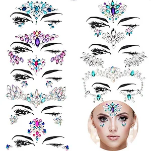 Wholesale Face Jewelry Sticker Body Sticker Tattoo Crystal Glitter Stickers